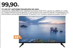 Akai - Tv Led 32" AKTV3265 Frameless Hd Akai - Tv Led 32" AKTV3265 Frameless Hd