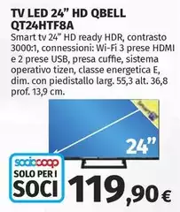 Qbell Technology - Tv Led 24" QT24HTF8A Qbell Technology - Tv Led 24" QT24HTF8A