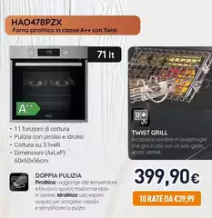 Hotpoint - HAO478PZX Forno Pirolitico In Classe A++ Con Twist Hotpoint - HAO478PZX Forno Pirolitico In Classe A++ Con Twist