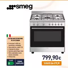Smeg - Cucina Multifunzione 90 Cm CX90GM Smeg - Cucina Multifunzione 90 Cm CX90GM