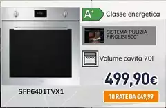 Smeg - SFP6401TVX1 Forno 70 L Acciaio Inox Smeg - SFP6401TVX1 Forno 70 L Acciaio Inox