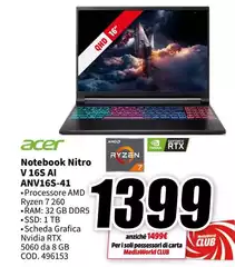 Acer - Notebook Nitro V 16s Ai ANVI6S-41 Acer - Notebook Nitro V 16s Ai ANVI6S-41