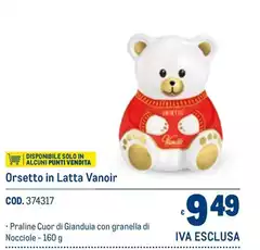 Solo - Orsetto In Latta Vanoir Cod. 374317 Solo - Orsetto In Latta Vanoir Cod. 374317