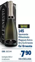 Spumante Millesimato Magnum Extra Dry Ca Ernesto Spumante Millesimato Magnum Extra Dry Ca Ernesto