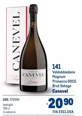 Canevel - Valdobbiadene Magnum Prosecco DOCG Brut Setage Canevel - Valdobbiadene Magnum Prosecco DOCG Brut Setage