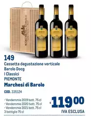 Marchesi di barolo - Cassetta Degustazione Verticale Barolo DOCG I Classici Marchesi di barolo - Cassetta Degustazione Verticale Barolo DOCG I Classici