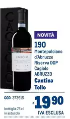 Cantina tollo - Montepulciano D'abruzzo Riserva DOP Cagiolo Abruzzo