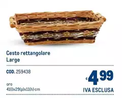 Oro - Cesto Rettangolare Large Oro - Cesto Rettangolare Large