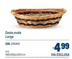 Oro - Cesto Ovale Large Oro - Cesto Ovale Large