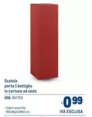 Onda - Scatola Porta 1 Bottiglia In Cartone Adonda Onda - Scatola Porta 1 Bottiglia In Cartone Adonda