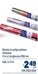 Rotolo In Polipropilene Fantasia
