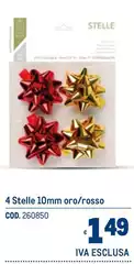 Stelle 10mm Oro/rosso Stelle 10mm Oro/rosso