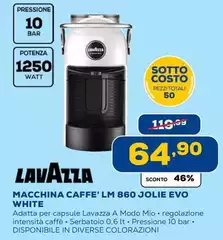 Lavazza - Macchina Caffe' LM 860 Jolie Evo White Lavazza - Macchina Caffe' LM 860 Jolie Evo White
