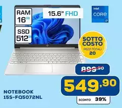 Notebook 15S-FQ5072NL Notebook 15S-FQ5072NL