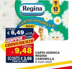 Regina - Carta Igienica Camomilla Regina - Carta Igienica Camomilla