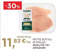 Amadori - Fette Sottili Di Pollo Qualità 10+ Amadori - Fette Sottili Di Pollo Qualità 10+