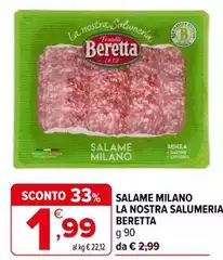 Beretta - Salame Milano La Nostra Salumeria Beretta - Salame Milano La Nostra Salumeria