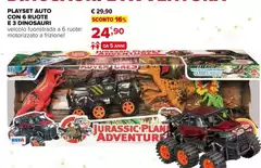 RSTA - Playset Auto Con 6 Rouote E 3 Dinosauri RSTA - Playset Auto Con 6 Rouote E 3 Dinosauri
