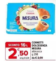 Misura - Cornetti Dolcesenza Misura - Cornetti Dolcesenza