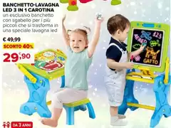 Banchetto-lavagna Led 3 In 1 Carotina Banchetto-lavagna Led 3 In 1 Carotina