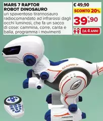 Mars - 7 Raptor Robot Dinosauro Mars - 7 Raptor Robot Dinosauro