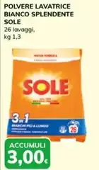 Sole - Polvere Lavatrice Bianco Splendente