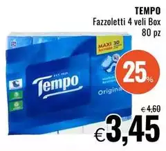 Tempo - Fazzoletti 4 Veli Box Tempo - Fazzoletti 4 Veli Box