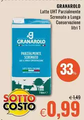 Granarolo - Latte UHT Parzialmente Scremato A Lunga Conservazione Granarolo - Latte UHT Parzialmente Scremato A Lunga Conservazione