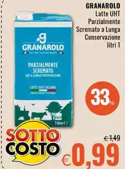 Granarolo - Latte UHT Parzialmente Scremato A Lunga Conservazione Granarolo - Latte UHT Parzialmente Scremato A Lunga Conservazione