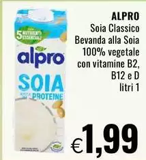 Alpro - Soia Classico Bevanda Alla Soia 100% Vegetale Con Vitamine B2 Alpro - Soia Classico Bevanda Alla Soia 100% Vegetale Con Vitamine B2