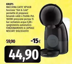 Krups - Macchina Caffe' KP143B Krups - Macchina Caffe' KP143B