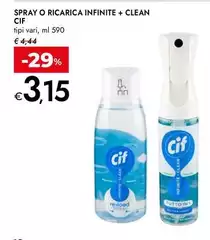 Cif - Spray O Ricarica Infinite + Clean Cif - Spray O Ricarica Infinite + Clean
