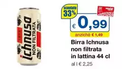 Ichnusa - Birra Non Filtrata In Lattina
