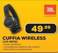 Jbl - Cuffia Wireless 460NC Jbl - Cuffia Wireless 460NC
