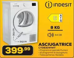 Indesit - Asciugatrice Cyd83dwwit Indesit - Asciugatrice Cyd83dwwit