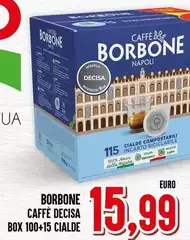 Caffe borbone - Caffe Decisa Box 100+15 Cialde Caffe borbone - Caffe Decisa Box 100+15 Cialde