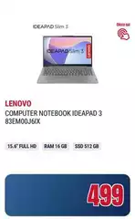 Lenovo - Compuster Notebook Ideapad 3 83EME00J6IX