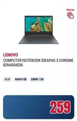 Lenovo - Computer Notebook Ideapad 3 Chrome 82N4004DIX