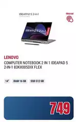 Lenovo - Computex Notebook 2 In 1 Ideapad 5 2-in-1 83kx005dix Flex