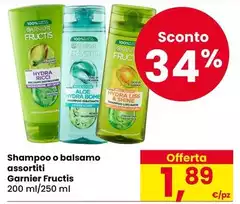 Garnier - Shampoo O Balsamo Assortiti Fructis Garnier - Shampoo O Balsamo Assortiti Fructis