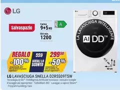 LG - Lavasciuga Snella D2R5S09TSWW LG - Lavasciuga Snella D2R5S09TSWW