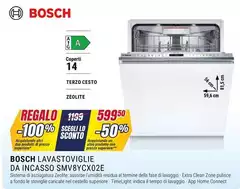 Bosch - Serie 8 SMV8YCX02E lavastoviglie A scomparsa totale 14 coperti D Bosch - Serie 8 SMV8YCX02E lavastoviglie A scomparsa totale 14 coperti D