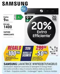 Samsung - Lavatrice WW90DBT7U94GBU3