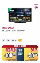 Telefunken - Tv Led 40' TE40759B50V4F Telefunken - Tv Led 40' TE40759B50V4F