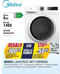 Midea - Lavatrice MF110W80BA Midea - Lavatrice MF110W80BA