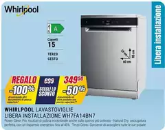Whirlpool - Lavastoviglie Libera Installazione W7FA14BNZ