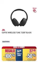 Jbl - Cuffie Wireless Tune 720bt Black Jbl - Cuffie Wireless Tune 720bt Black