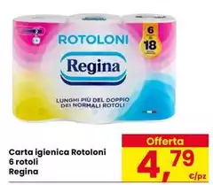 Regina - Carta Igienica Rotoloni 6 Rotoli Regina - Carta Igienica Rotoloni 6 Rotoli