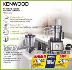 Kenwood - Robot Da Cucina Multipro Compact FDM30445S Kenwood - Robot Da Cucina Multipro Compact FDM30445S