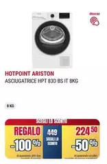 Hotpoint - Asciugatrice Hpt 83d Bs IT 8kg Hotpoint - Asciugatrice Hpt 83d Bs IT 8kg